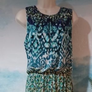 London Times ombré maxi dress